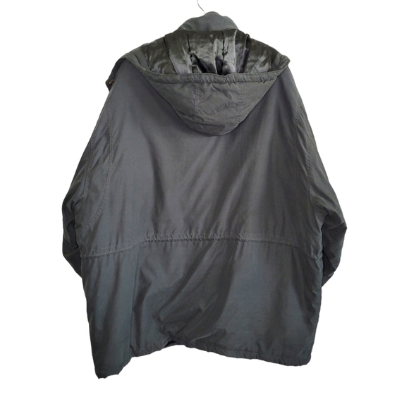 Vtg 90s Members Only Hooded Heavyweight Zip-Up Microfiber Jacket Men's XXL Green - Picture 4 of 11